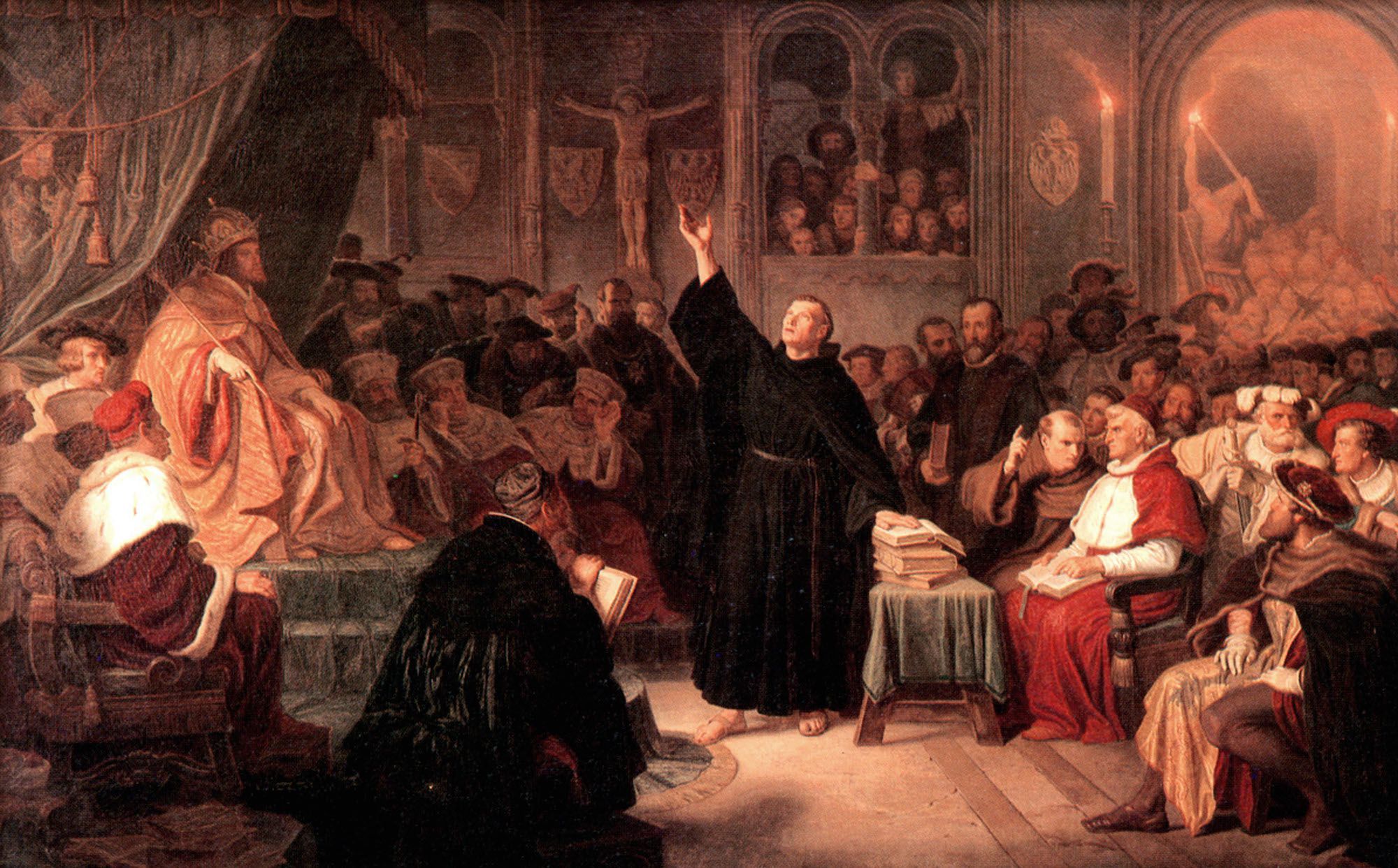 Painting of Martin Luther at the Diet of Worms 1521
